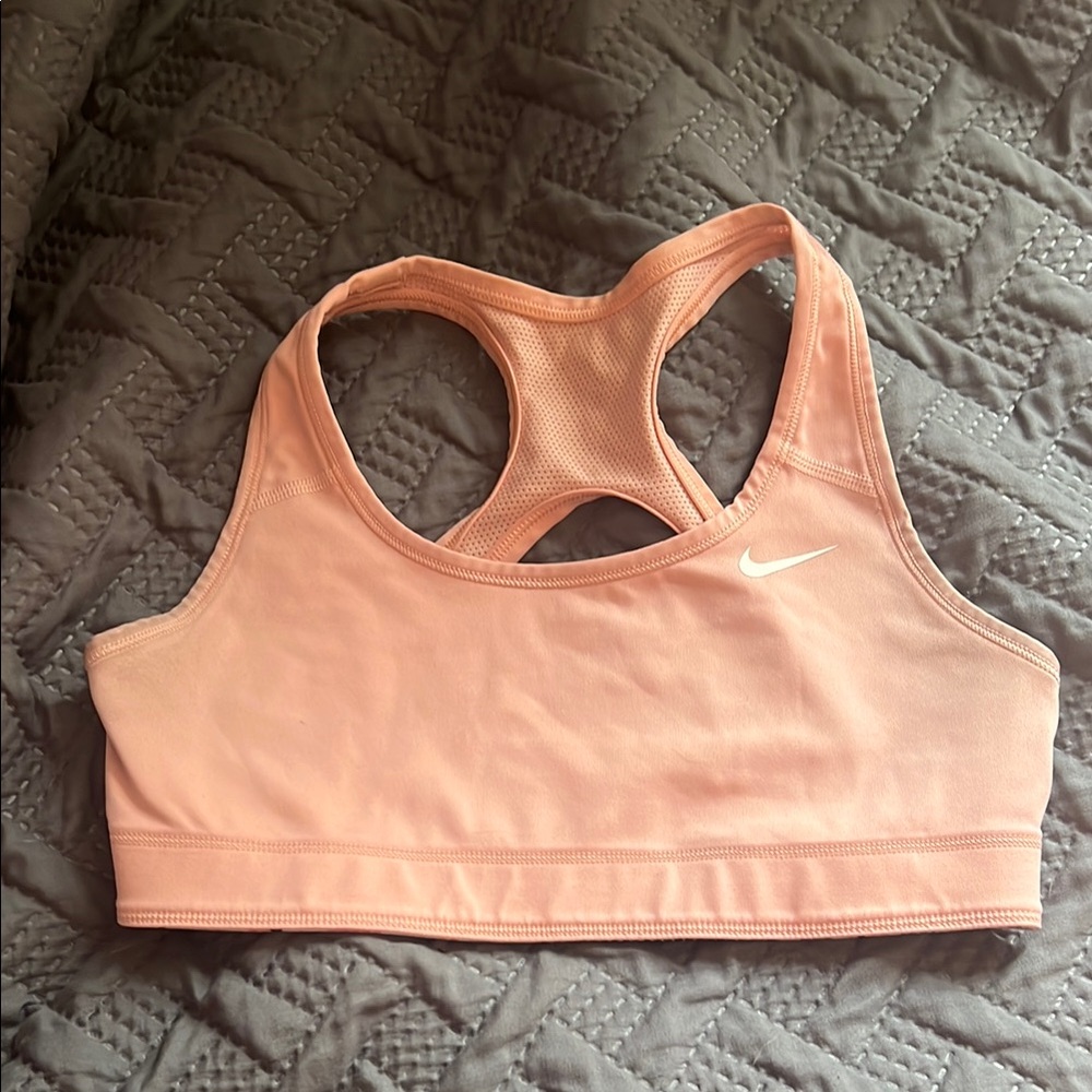 Nike Pink Racerback Sports Bra Medium Support